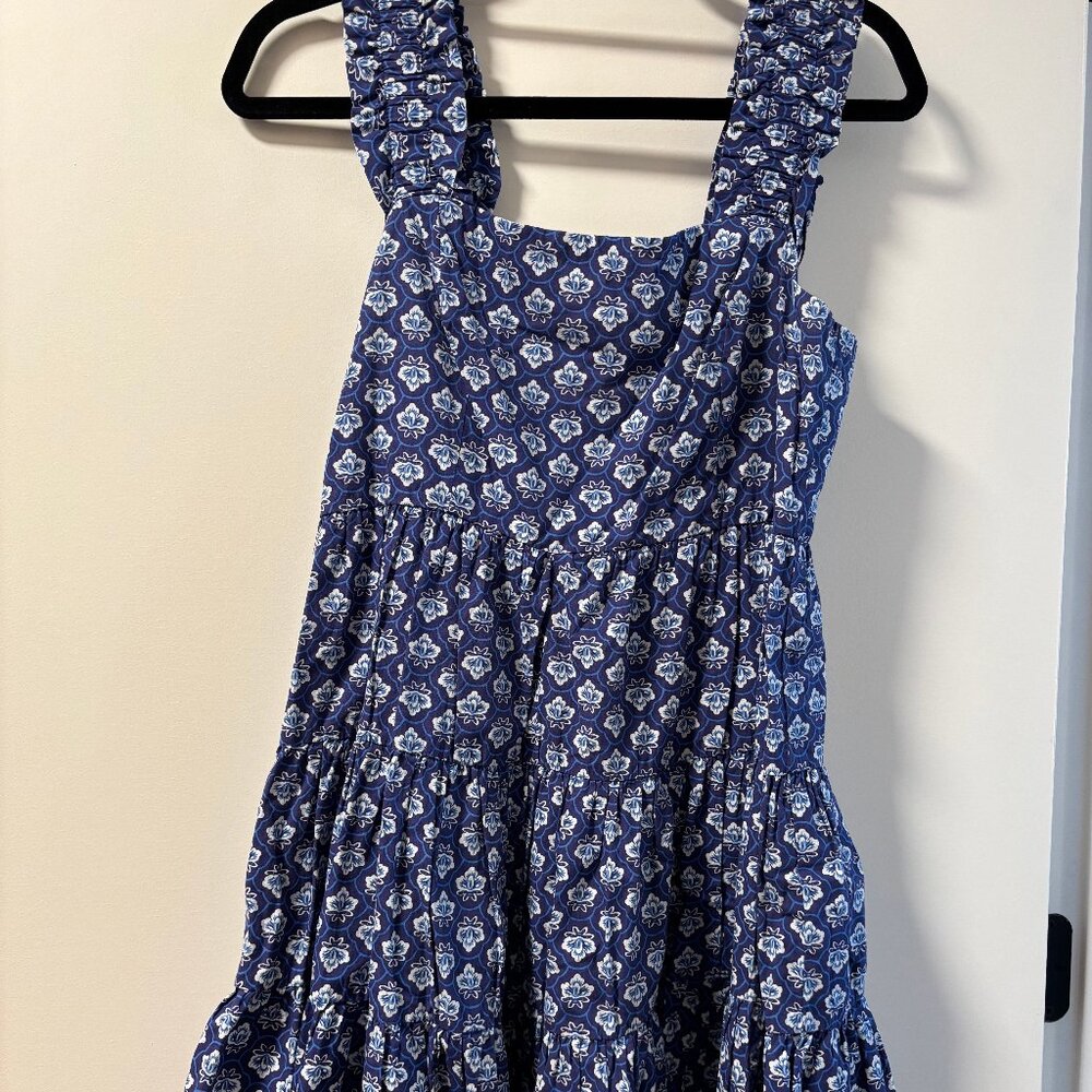 Blue floral dress
